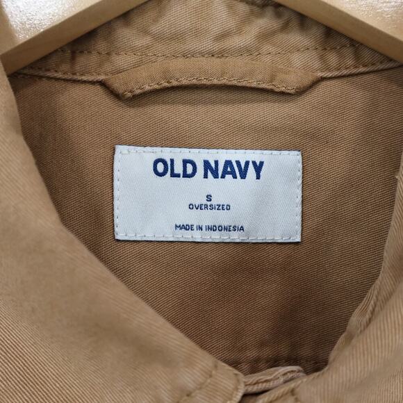 Old Navy Women's Loose Oversized Fit Button Down Shirt Classic Khaki Size Small - Picture 3 of 8